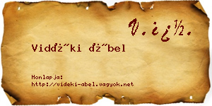 Vidéki Ábel névjegykártya